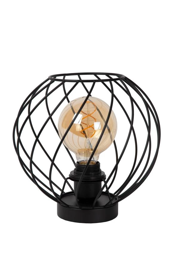 Lucide DANZA - Lampe de table - Ø 25 cm - 1xE27 - Noir - éteint